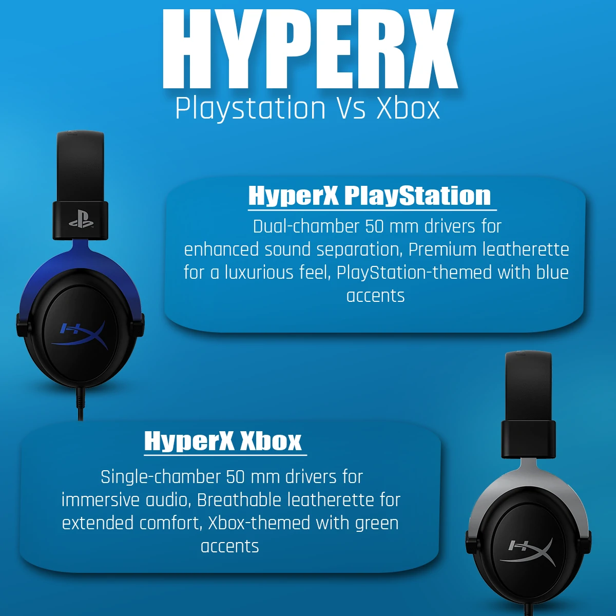 HyperX Playstation Headset vs Xbox Headset