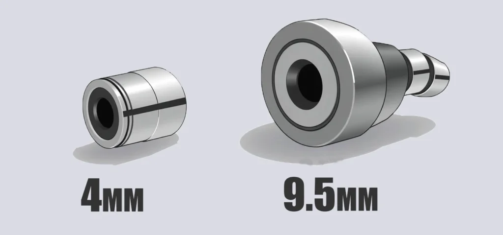 A close-up illustration showcasing a 4mm headset jack next to a 9.5mm headset jack, emphasizing their size differences and intricate details. The jacks are displayed on a neutral background, with a subtle gradient to enhance their features. Include shadows and reflections to create depth, highlighting the metallic textures and plastic components of each jack.
4mm or 9.5mm headset reddit