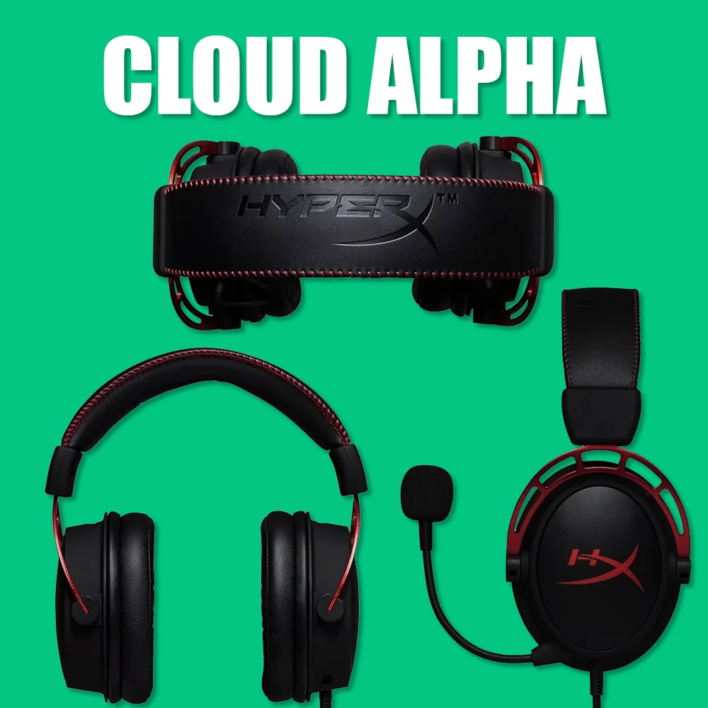 HyperX Cloud Alpha features a durable aluminum frame, plush ear cushions, a detachable microphone, and signature dual-chamber drivers, ensuring comfort, clarity, and quality from every angle.